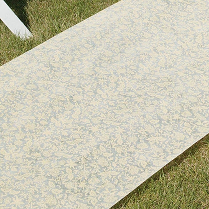 Hortense B. Hewitt Wedding Accessories Fabric Aisle Runner, 100-Feet Long, Ivory Floral (29713) - Image 2